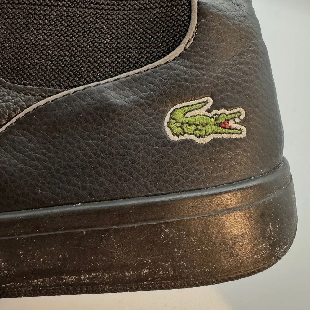 Lacoste  Explorateur Chelsea Ankle Boots Youth 4.5 or Women 6-6.5 Black Pull On